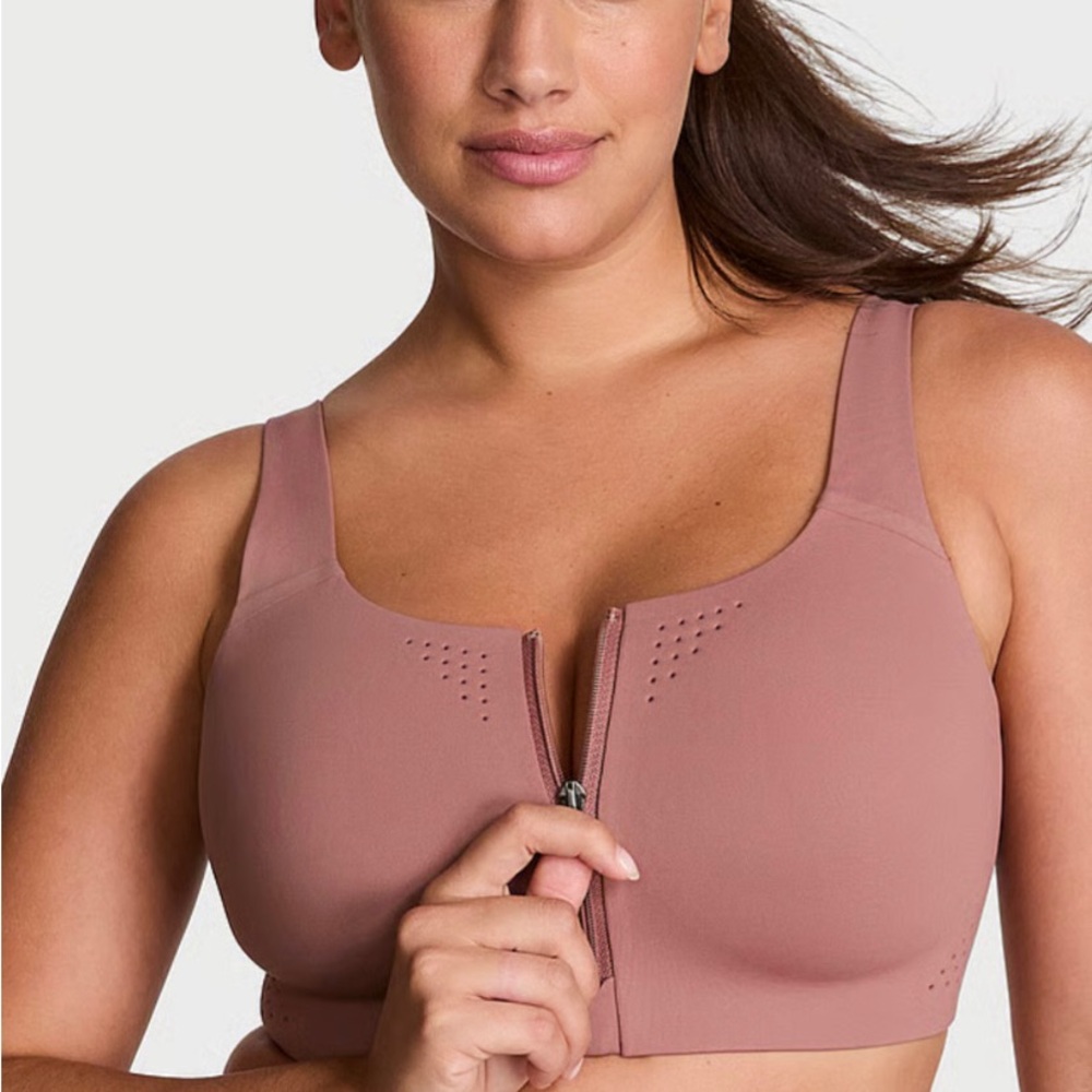 VICTORIA SECRET Front-Zip Comfort Bra in Dusty Rose - Women 34DD